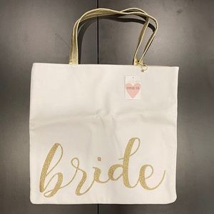 Reversible Canvas Wedding Tote Bag